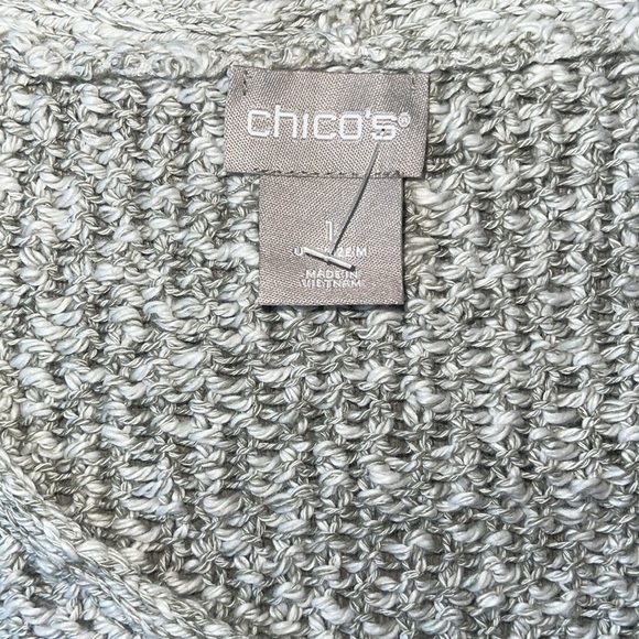 New nwt Chico's Cream V-Neck Sweater size 1 or medium pull over sweater - Picture 2 of 6